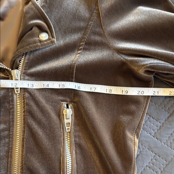 NWOT BLANK NYC Velour Brown Moto Jacket - Picture 5 of 10
